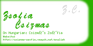 zsofia csizmas business card